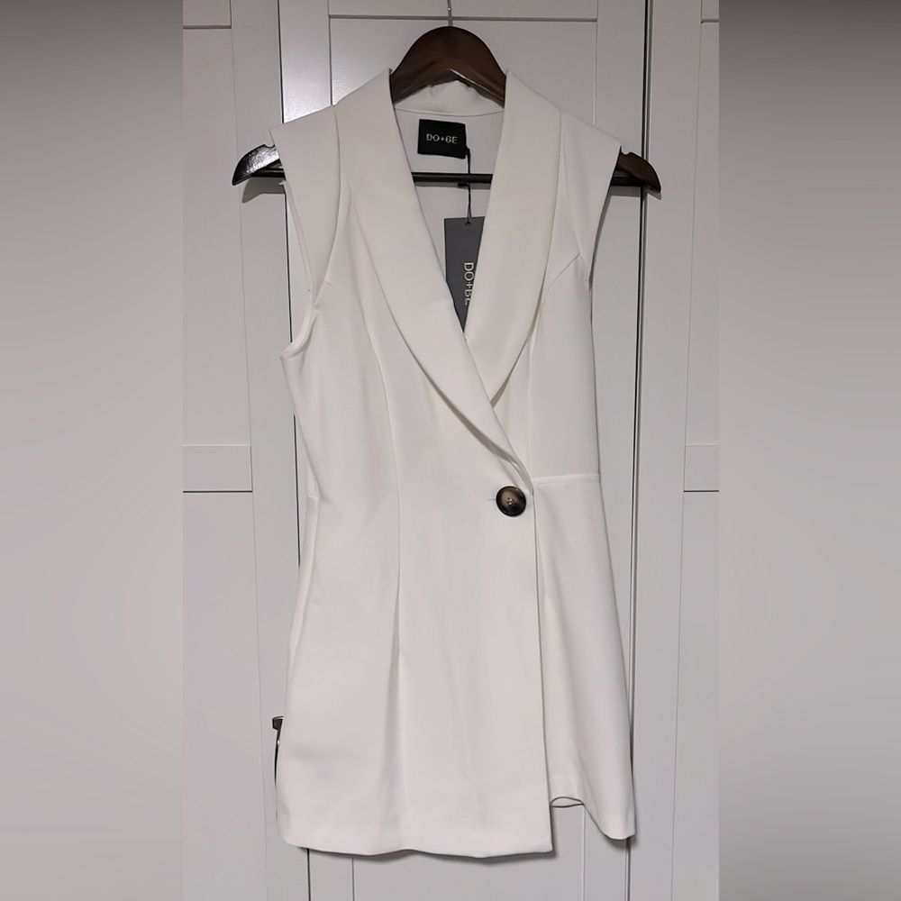 White Romper dress -suit dress
